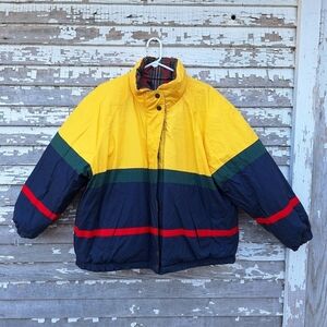 Braetan - vintage plaid, duck down puffer Coat Size Large